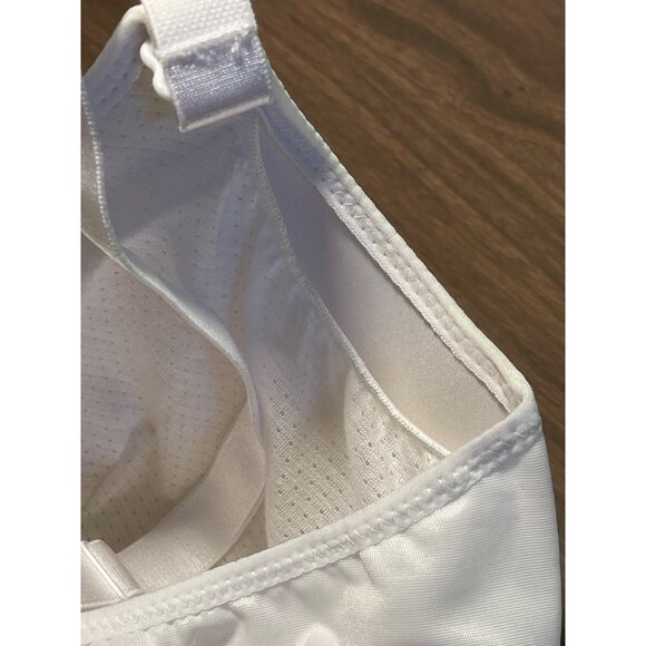 Trulife Breast are White Lace Bra Floral Size 42C Adj Closure Padded Wireless - Picture 5 of 9